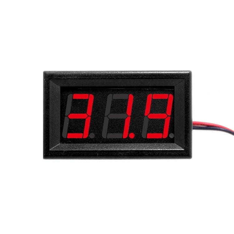 10 PCS 0.56 inch 2 Terminal Wires Digital Voltage Meter with Shell, Color Light Display, Measure ...