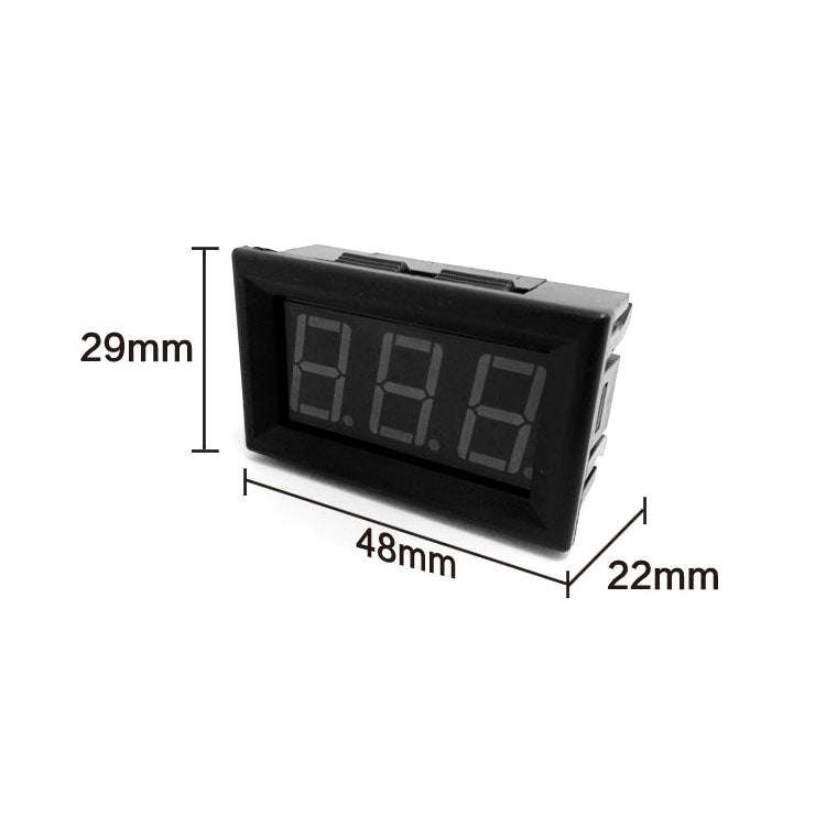 10 PCS 0.56 inch 2 Terminal Wires Digital Voltage Meter with Shell, Color Light Display, Measure ...