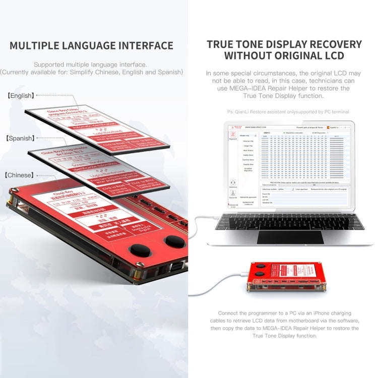 Chip Programmer LCD Screen True Tone Repair Programmer for iPhone 7 / 8 / XR /XS / XS Max Data Tr...