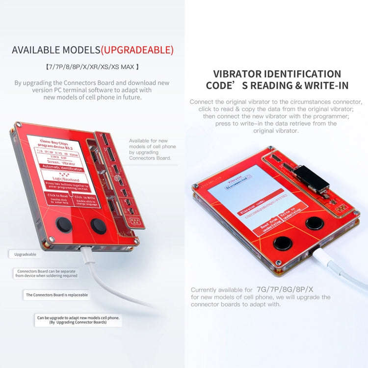 Chip Programmer LCD Screen True Tone Repair Programmer for iPhone 7 / 8 / XR /XS / XS Max Data Tr...