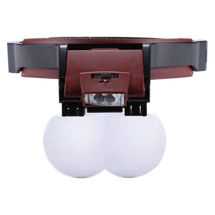 Multi-function Adjustable Maintenance Dentistry Reading Head Magnifier with 2 LED Light & 4 Lense...