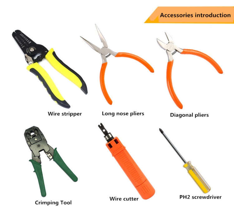 JAKEMY PS-P15 16 in 1 Professional LAN Network Kit Crimper Cable Wire Stripper Cutter Pliers Scre...