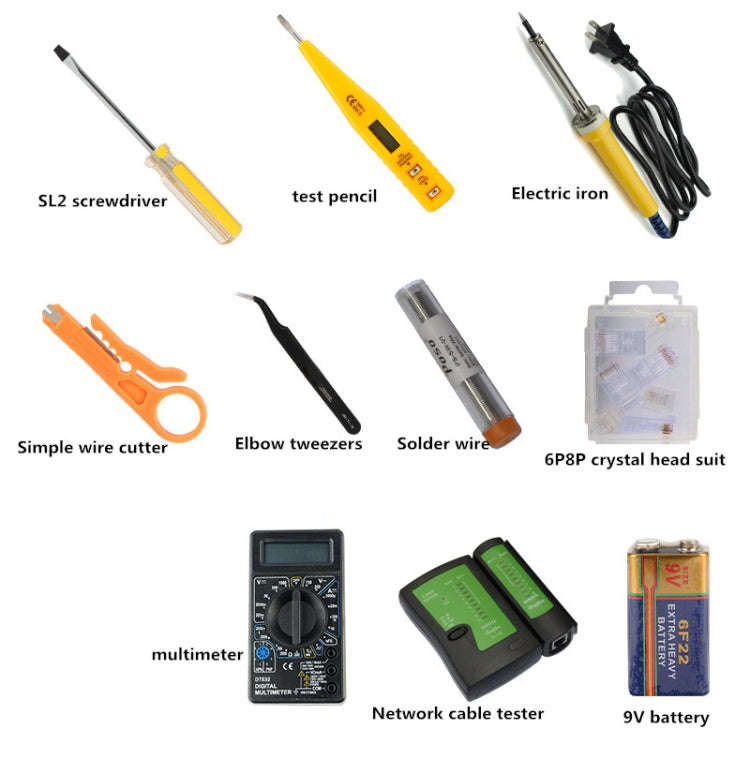 JAKEMY PS-P15 16 in 1 Professional LAN Network Kit Crimper Cable Wire Stripper Cutter Pliers Scre...