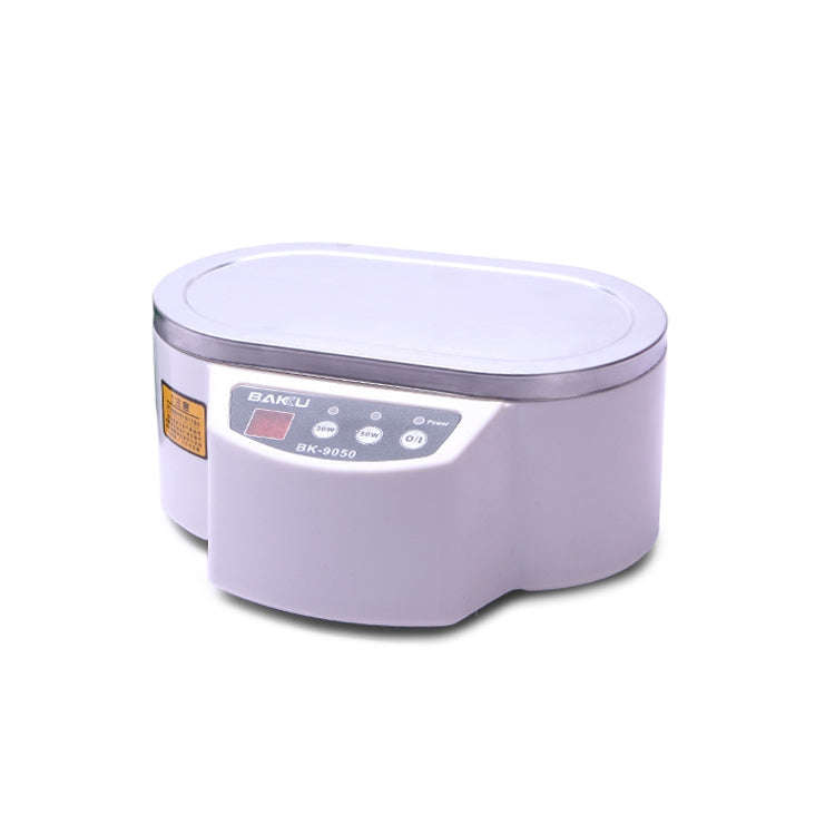 BAKU BK-9050 30W / 50W Adjustable 0.6L LCD Display Ultrasonic Cleaner, AC 220V(White)
