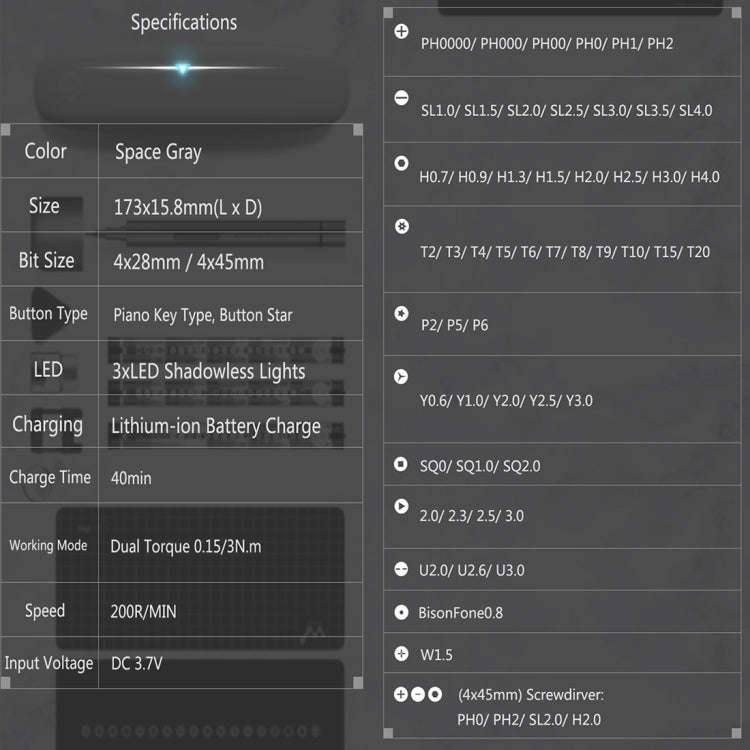 Xiaomi WOWSTICK 1F+ 69 in 1 Electric Screwdriver Cordless Lithium-ion Charge LED Power Screwdriver