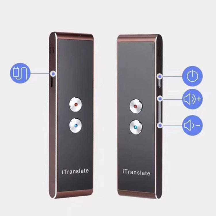 T8 Handheld Pocket Smart Voice Translator Real Time Speech Translation Translator with Dual Mic, ...