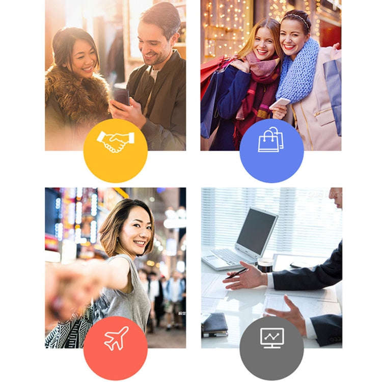 T8 Handheld Pocket Smart Voice Translator Real Time Speech Translation Translator with Dual Mic, ...