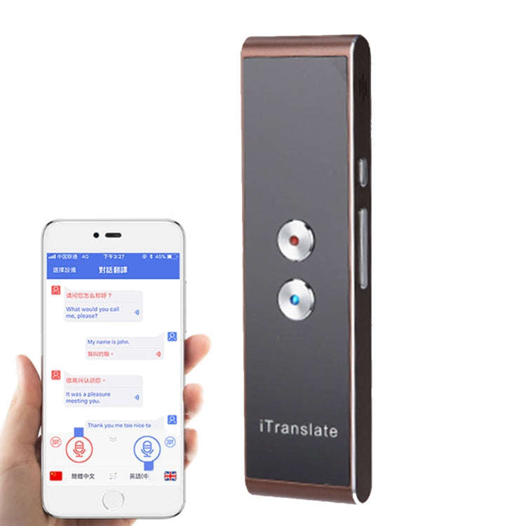 T8 Handheld Pocket Smart Voice Translator Real Time Speech Translation Translator with Dual Mic, ...
