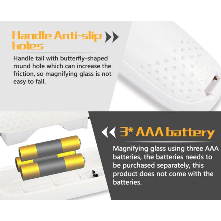JAKEMY JM-Z19 Portable 8X Optical Magnifier with LED Light