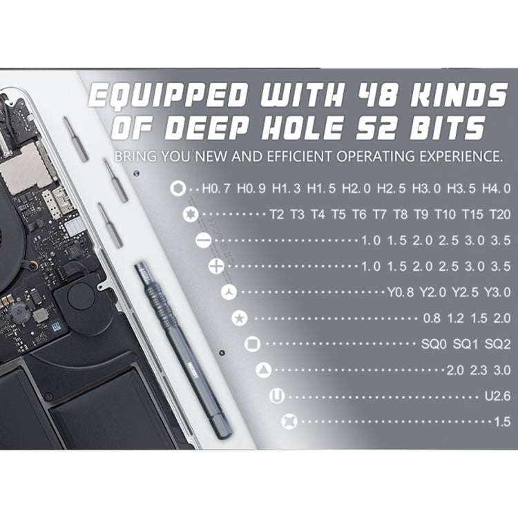 JAKEMY JM-8175 50 in 1 Double-sided Outer Box Multifunctional and Precision Screwdriver Tool Set