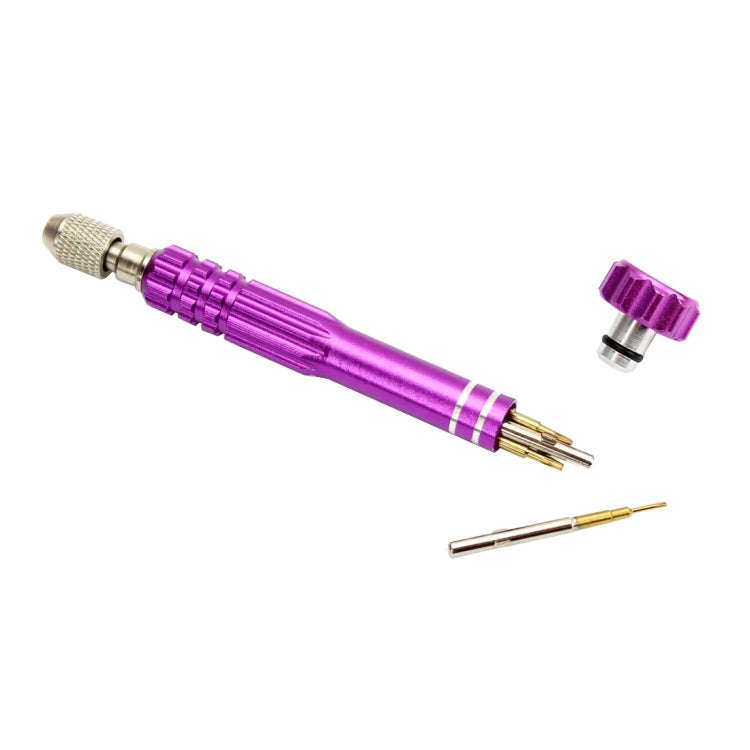 JF-6688 5 in 1 Metal Multi-purpose Pen Style Screwdriver Set for Phone Repair(Purple)