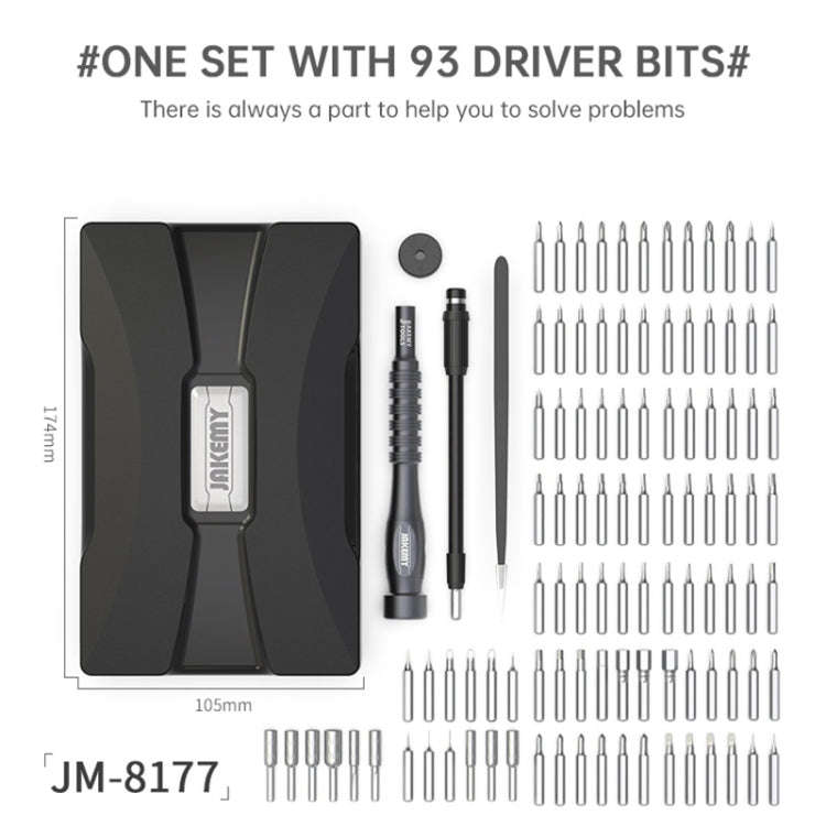 JAKEMY JM-8177 106 in 1 Screwdriver Bit Head Extension Rod Multi-functional Combination Repair To...