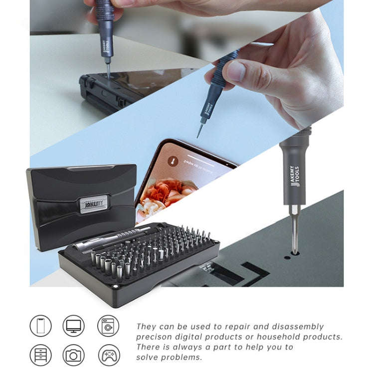 JAKEMY JM-8177 106 in 1 Screwdriver Bit Head Extension Rod Multi-functional Combination Repair To...
