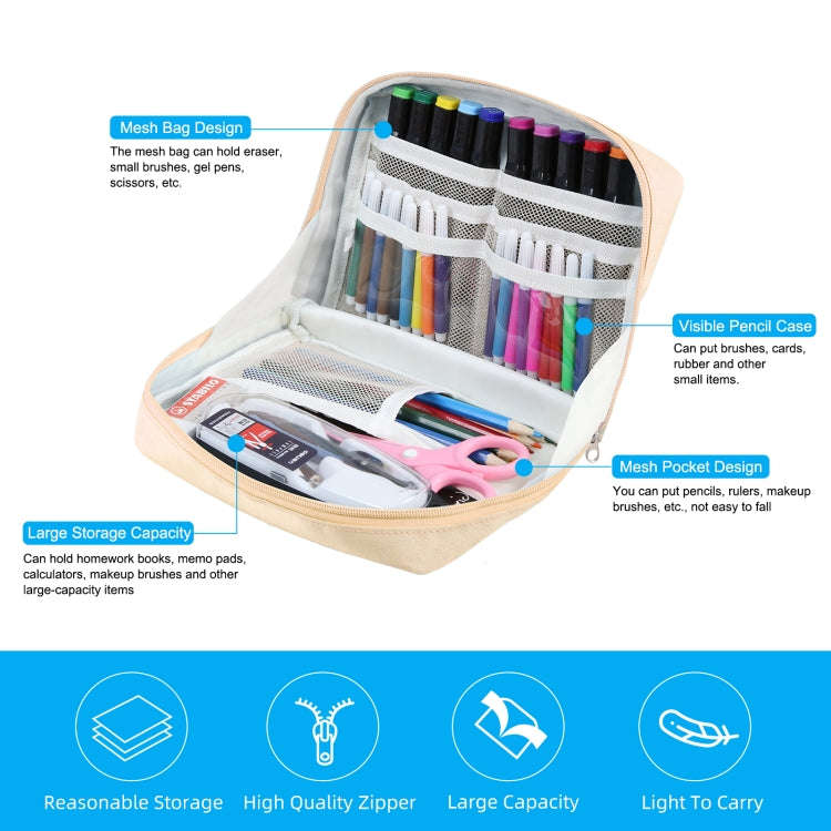 FunAdd Large-capacity Pencil Case Storage Organizer Ant Cloth Cosmetic Bag, Size: 230 x 170 x 75m...