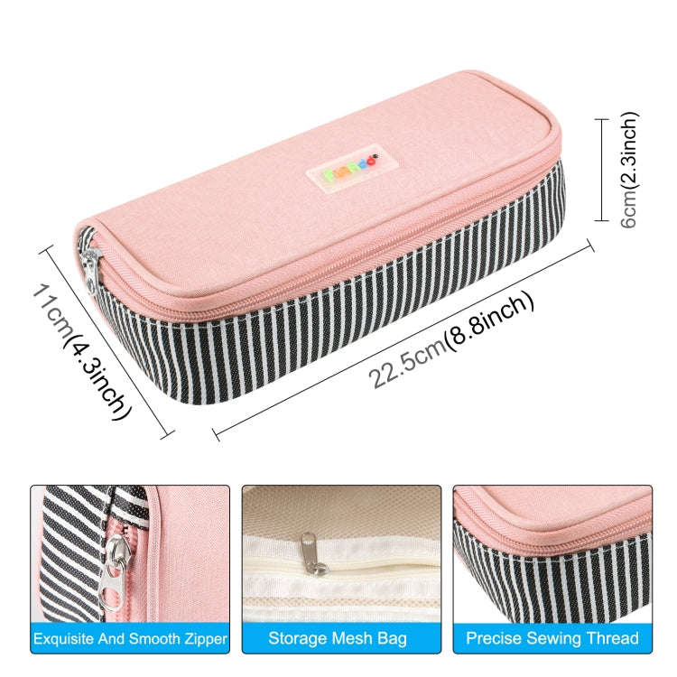 FunAdd Pencil Case Cosmetic Storage Organizer Ant Cloth Glasses Bag, Size: 230 x 110 x 70mm (Pink)