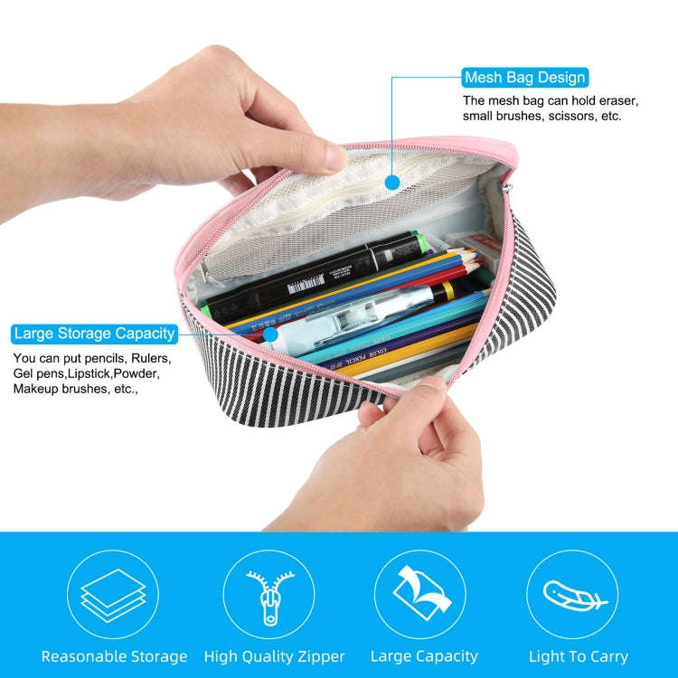 FunAdd Pencil Case Cosmetic Storage Organizer Ant Cloth Glasses Bag, Size: 230 x 110 x 70mm (Pink)