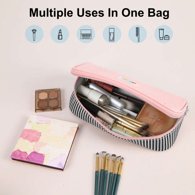 FunAdd Pencil Case Cosmetic Storage Organizer Ant Cloth Glasses Bag, Size: 230 x 110 x 70mm (Pink)