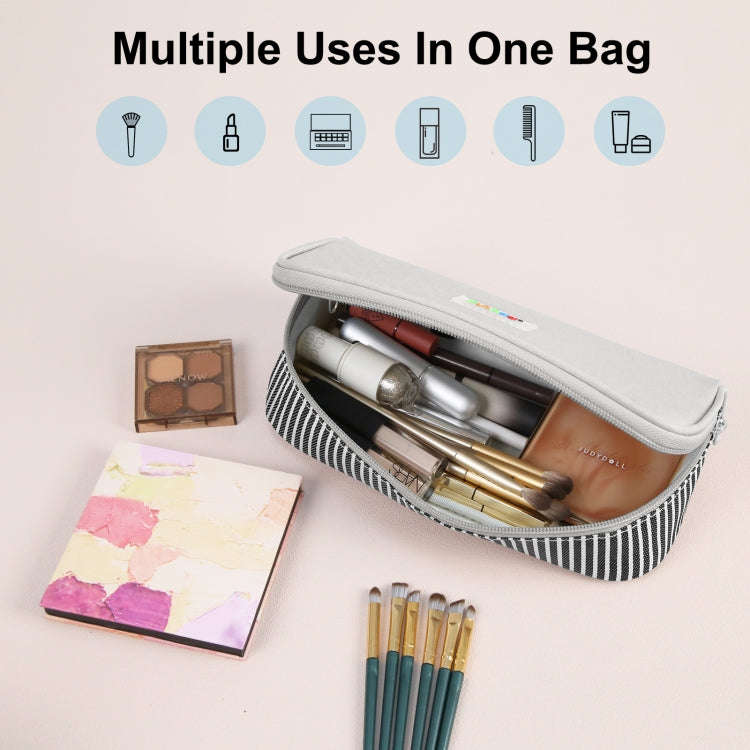 FunAdd Pencil Case Cosmetic Storage Organizer Ant Cloth Glasses Bag, Size: 230 x 110 x 70mm (Grey)