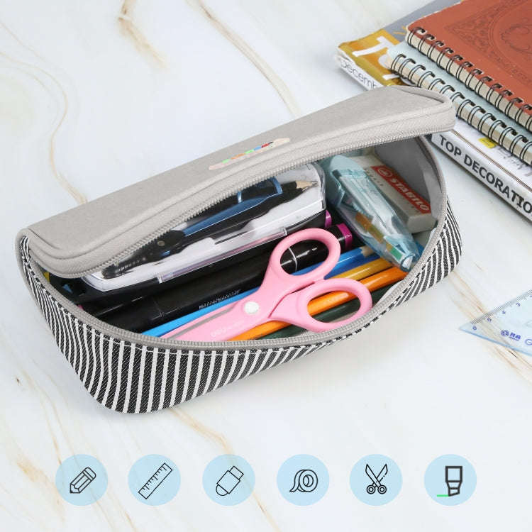 FunAdd Pencil Case Cosmetic Storage Organizer Ant Cloth Glasses Bag, Size: 230 x 110 x 70mm (Grey)