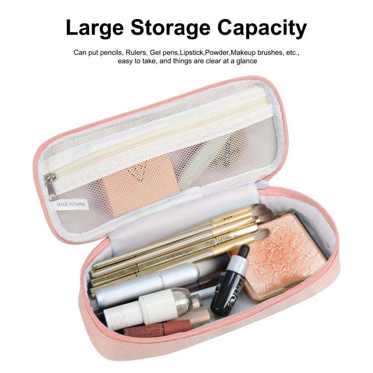 FunAdd Pencil Case Cosmetic Storage Ant Cloth Organizer Bag, Size: 235 x 105 x 50mm (Pink)