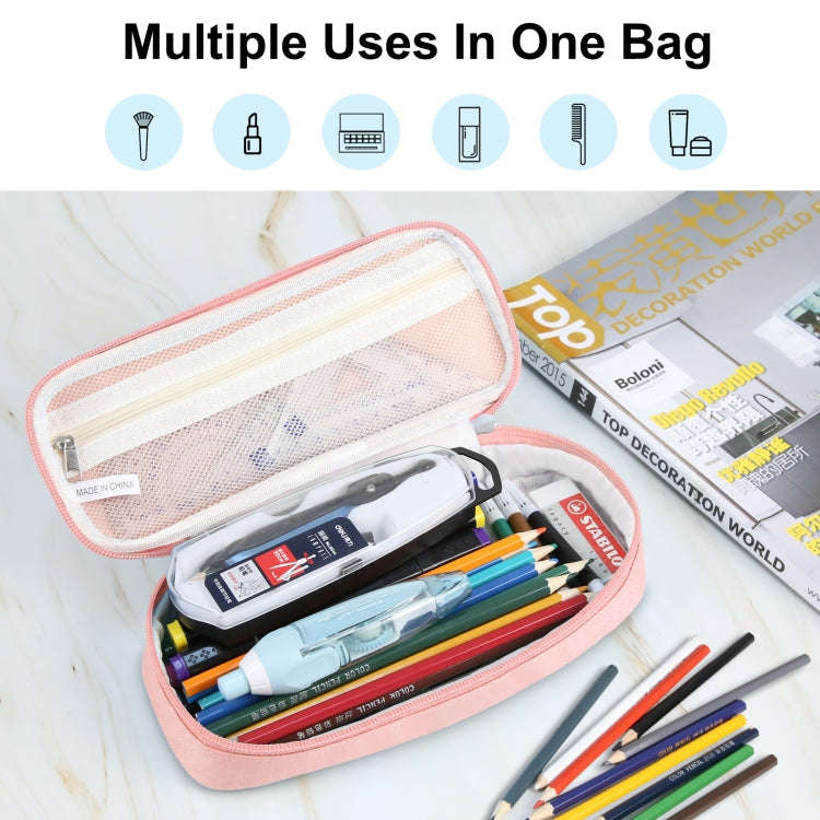 FunAdd Pencil Case Cosmetic Storage Ant Cloth Organizer Bag, Size: 235 x 105 x 50mm (Pink)