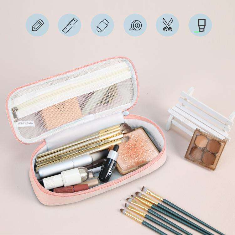 FunAdd Pencil Case Cosmetic Storage Ant Cloth Organizer Bag, Size: 235 x 105 x 50mm (Pink)