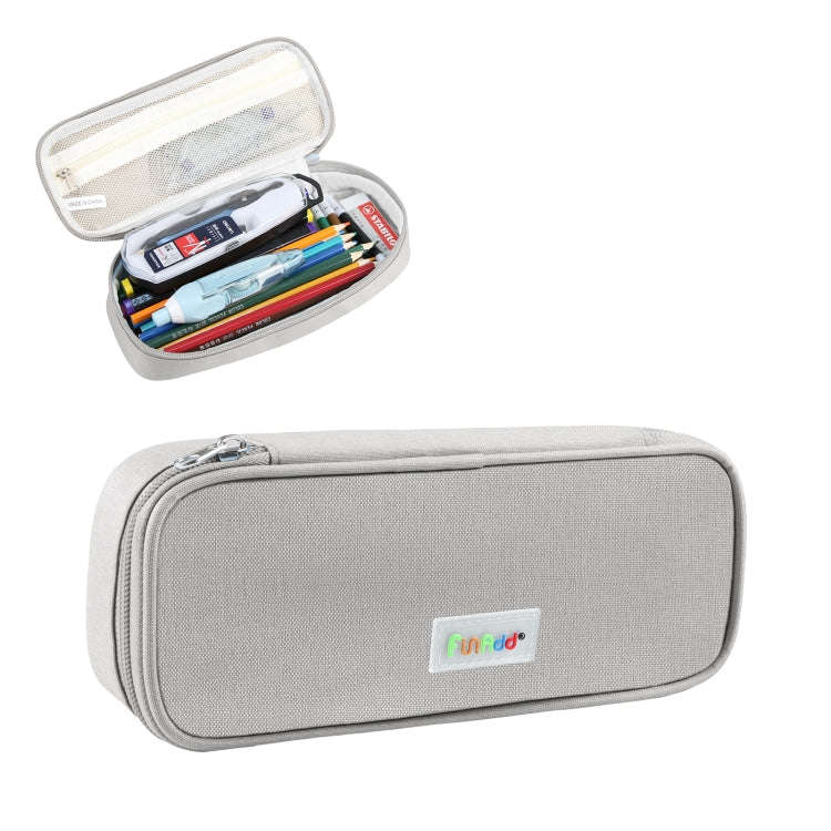 FunAdd Pencil Case Cosmetic Storage Ant Cloth Organizer Bag, Size: 235 x 105 x 50mm (Grey)