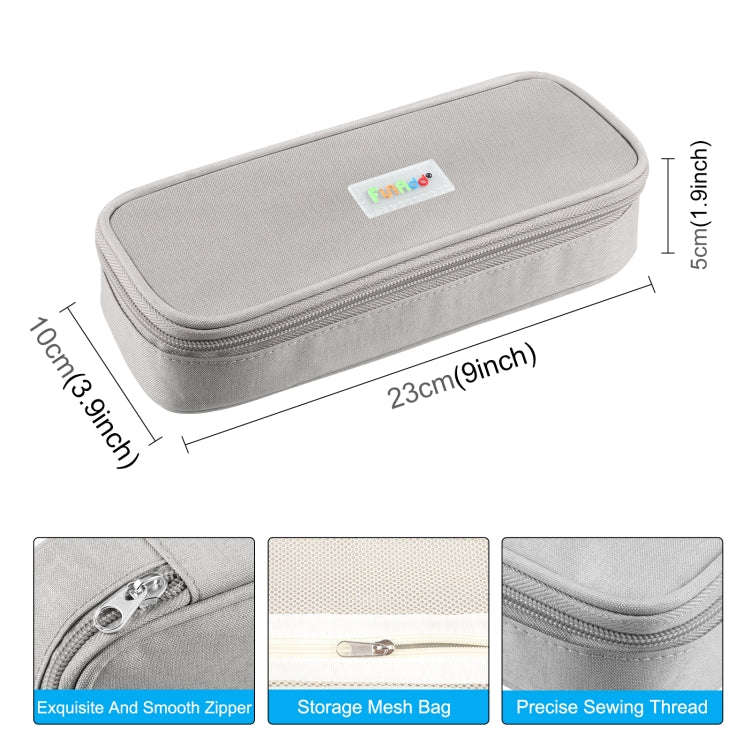 FunAdd Pencil Case Cosmetic Storage Ant Cloth Organizer Bag, Size: 235 x 105 x 50mm (Grey)