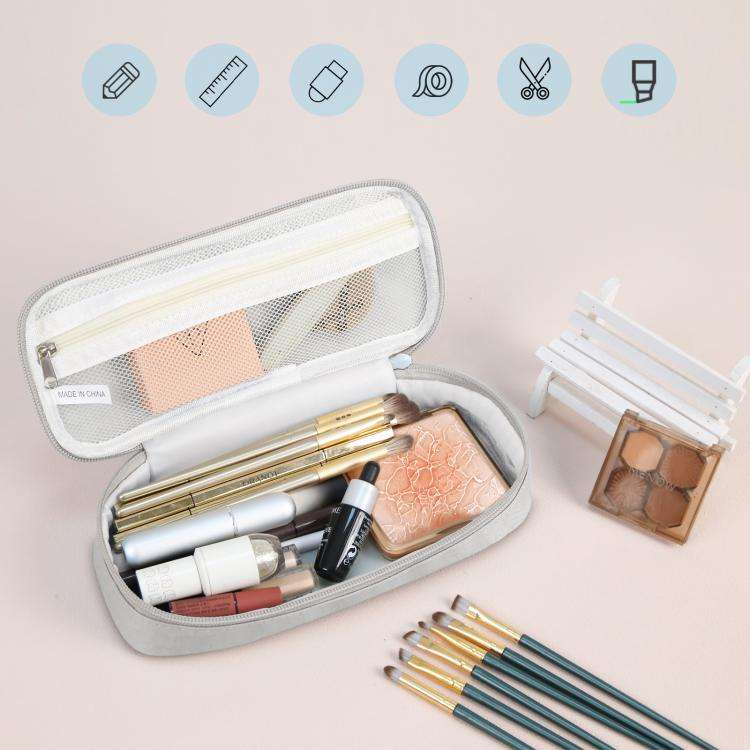 FunAdd Pencil Case Cosmetic Storage Ant Cloth Organizer Bag, Size: 235 x 105 x 50mm (Grey)