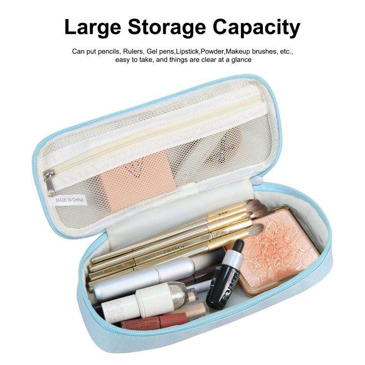 FunAdd Pencil Case Cosmetic Storage Ant Cloth Organizer Bag, Size: 235 x 105 x 50mm (Light Blue)