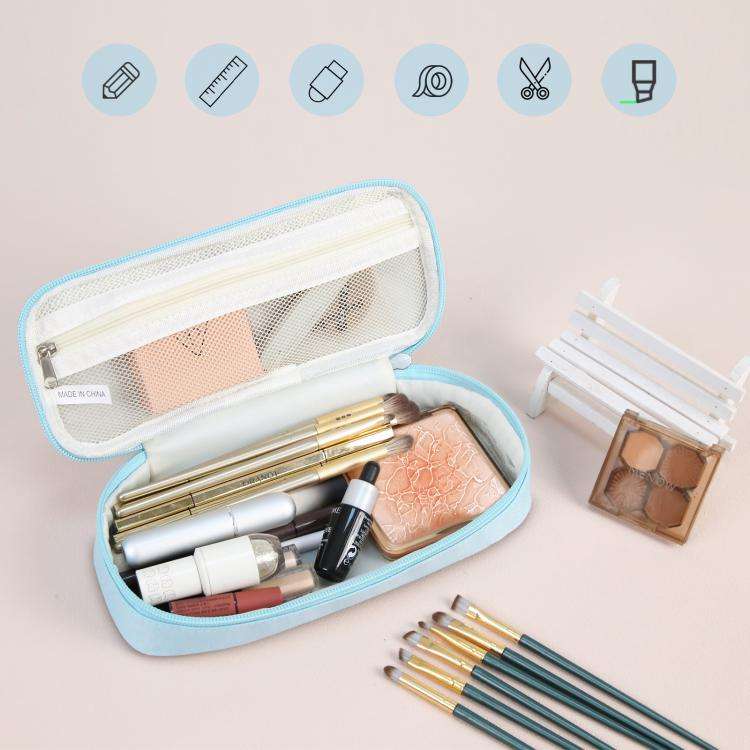 FunAdd Pencil Case Cosmetic Storage Ant Cloth Organizer Bag, Size: 235 x 105 x 50mm (Light Blue)