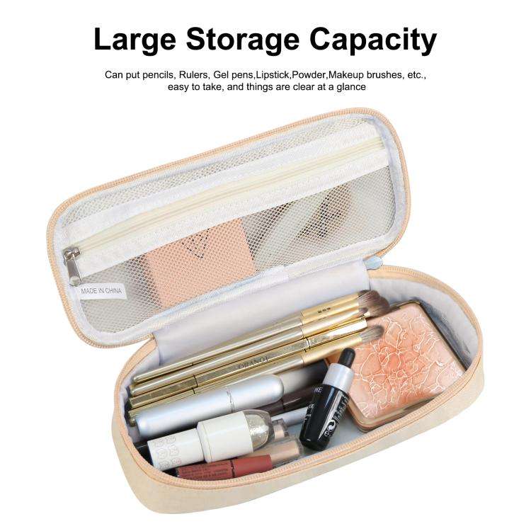 FunAdd Pencil Case Cosmetic Storage Ant Cloth Organizer Bag, Size: 235 x 105 x 50mm (Apricot)