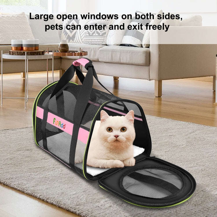FUNADD Pet Travel Carrier Bag Shoulder Foldable Tote Bag(Pink)