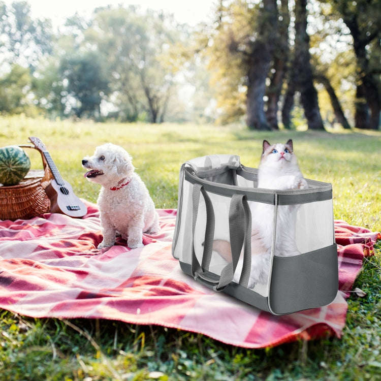 FUNADD Portable Breathable Pet Bag Outdoor Shoulder Tote Bag (Grey)