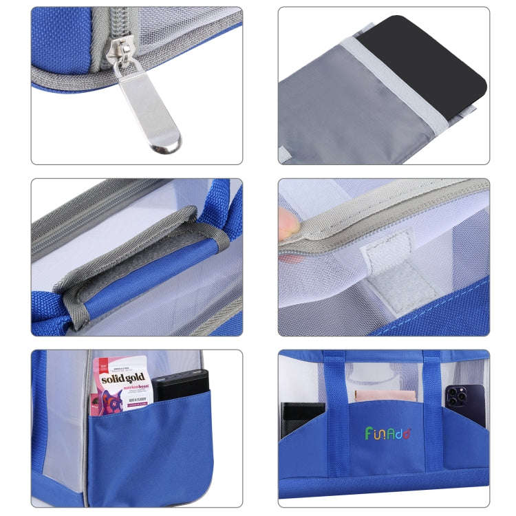 FUNADD Portable Breathable Pet Bag Outdoor Shoulder Tote Bag (Blue)