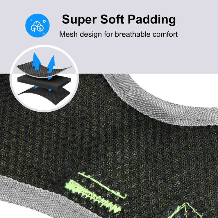 FunAdd Traction Rope Reflective Breathable Nylon Pet Vest Dog Harness, Size: S (Green)