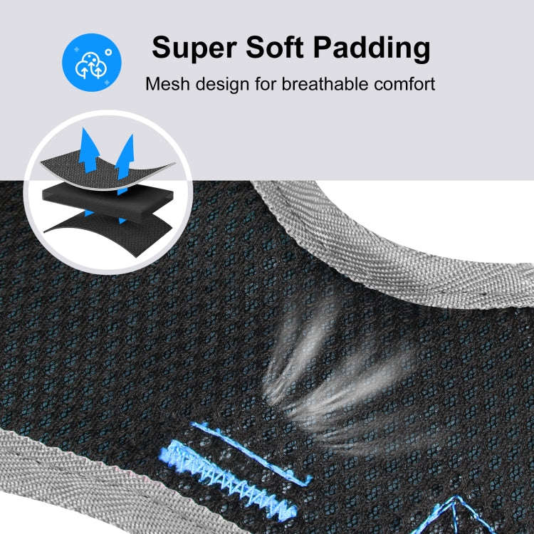 FunAdd Traction Rope Reflective Breathable Nylon Pet Vest Dog Harness, Size: S (Blue)