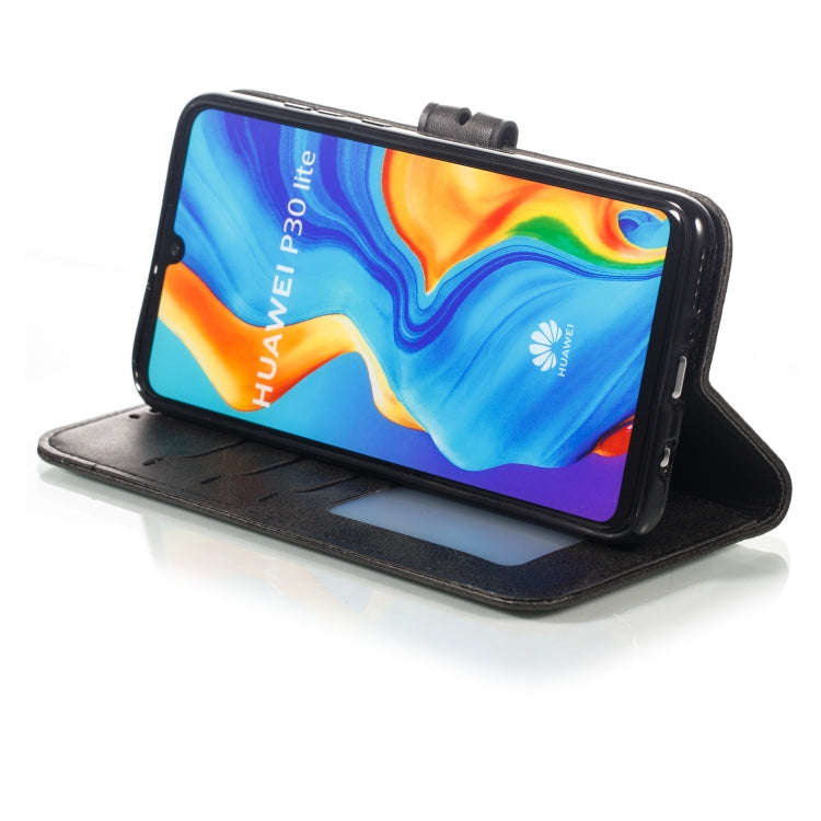 Leather Protective Case For Huawei P30 Lite(Black)