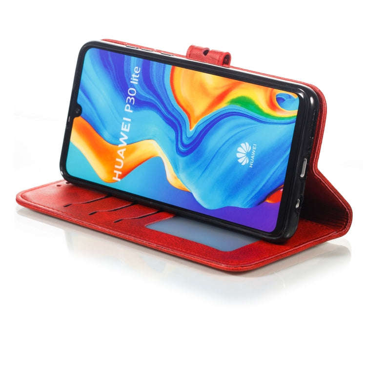 Leather Protective Case For Huawei P30 Lite(Red)