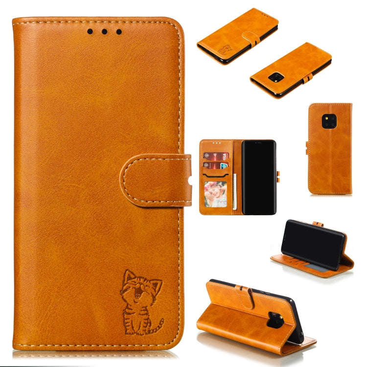 Leather Protective Case For Huawei Mate 20 Pro(Yellow)