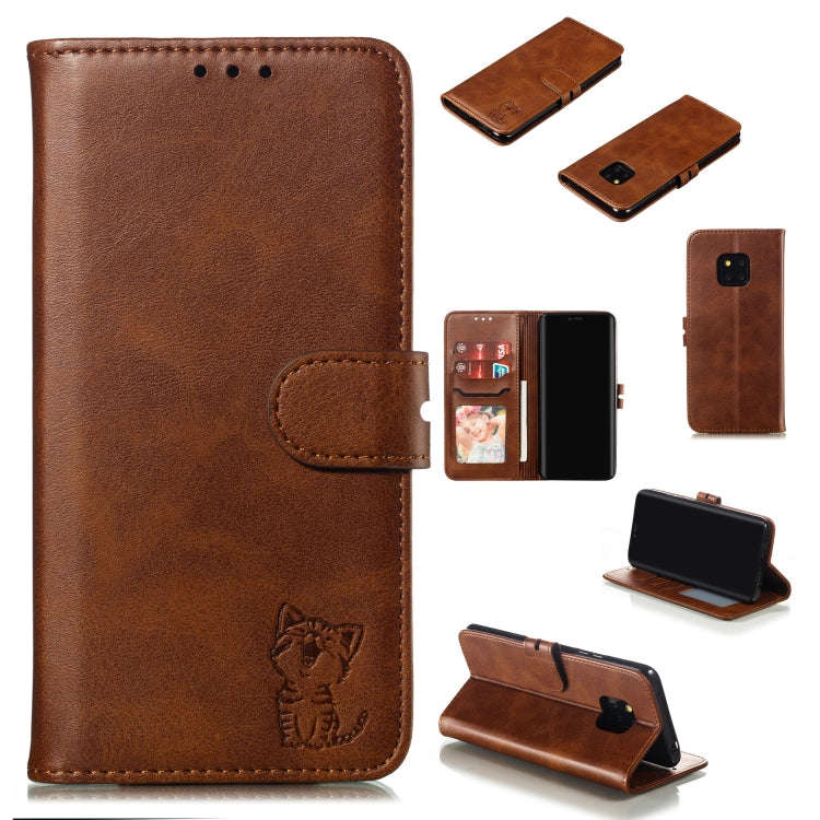Leather Protective Case For Huawei Mate 20 Pro(Brown)