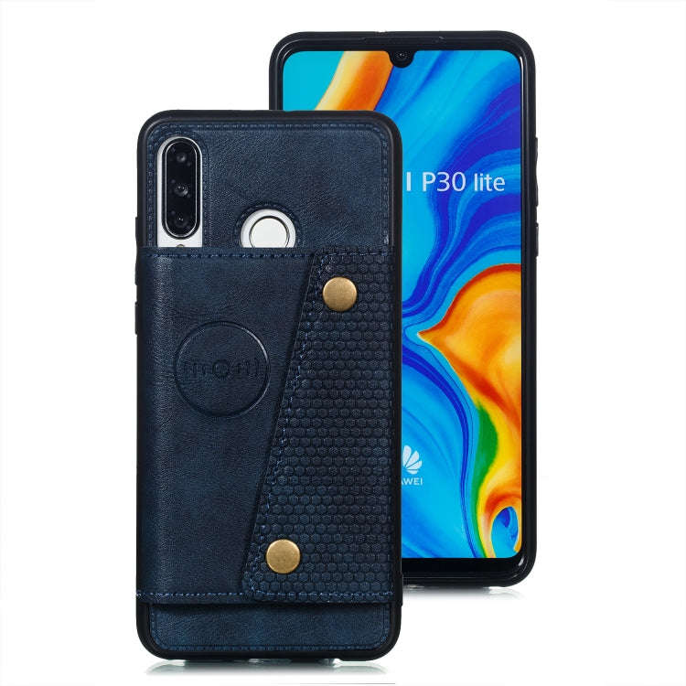 Leather Protective Case For Huawei P30 Lite(Blue)