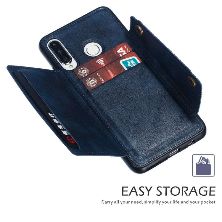 Leather Protective Case For Huawei P30 Lite(Blue)