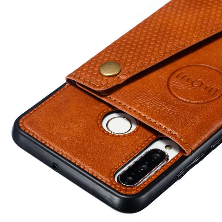 Leather Protective Case For Huawei P30 Lite(Brown)