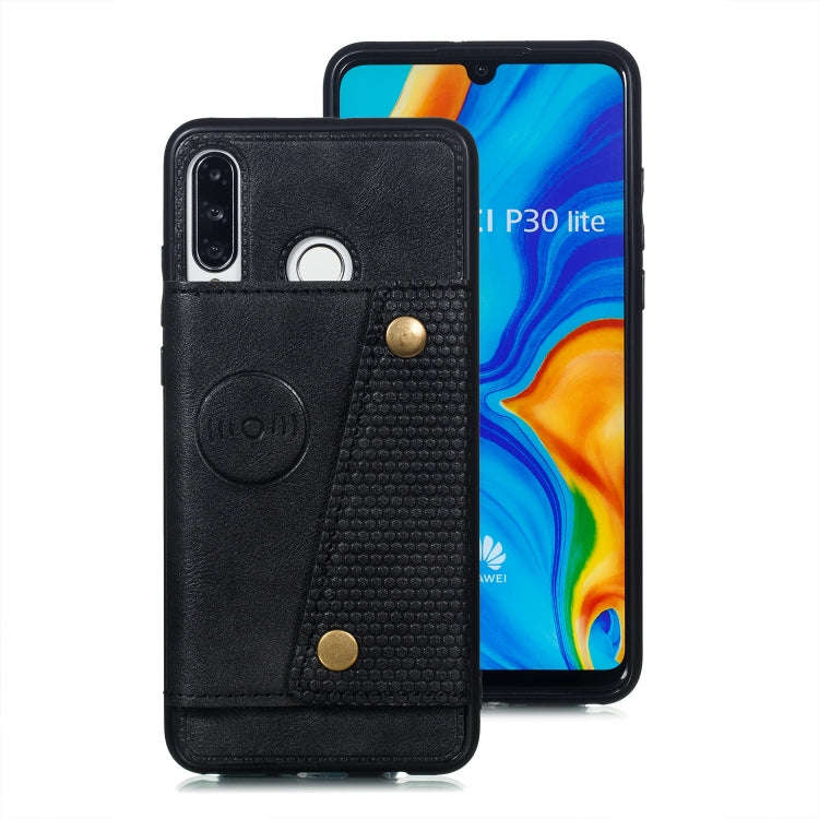 Leather Protective Case For Huawei P30 Lite(Black)