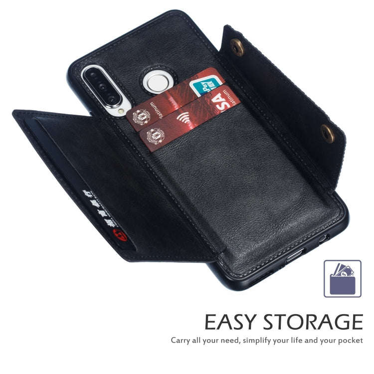 Leather Protective Case For Huawei P30 Lite(Black)