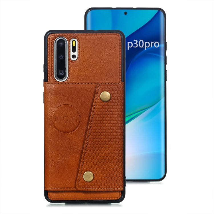 Leather Protective Case For Huawei P30 Pro(Brown)
