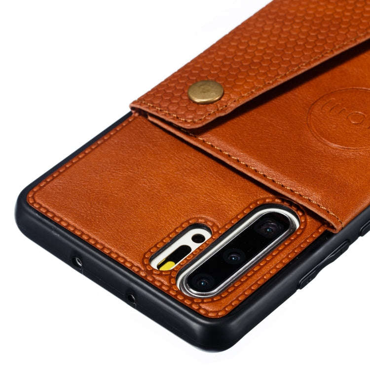 Leather Protective Case For Huawei P30 Pro(Brown)