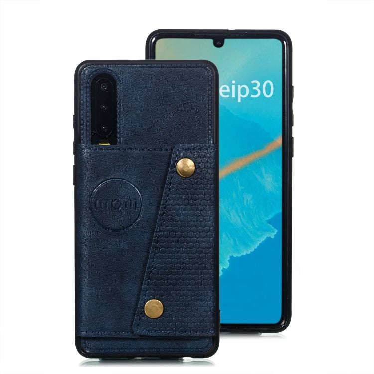 Leather Protective Case For Huawei P30(Blue)