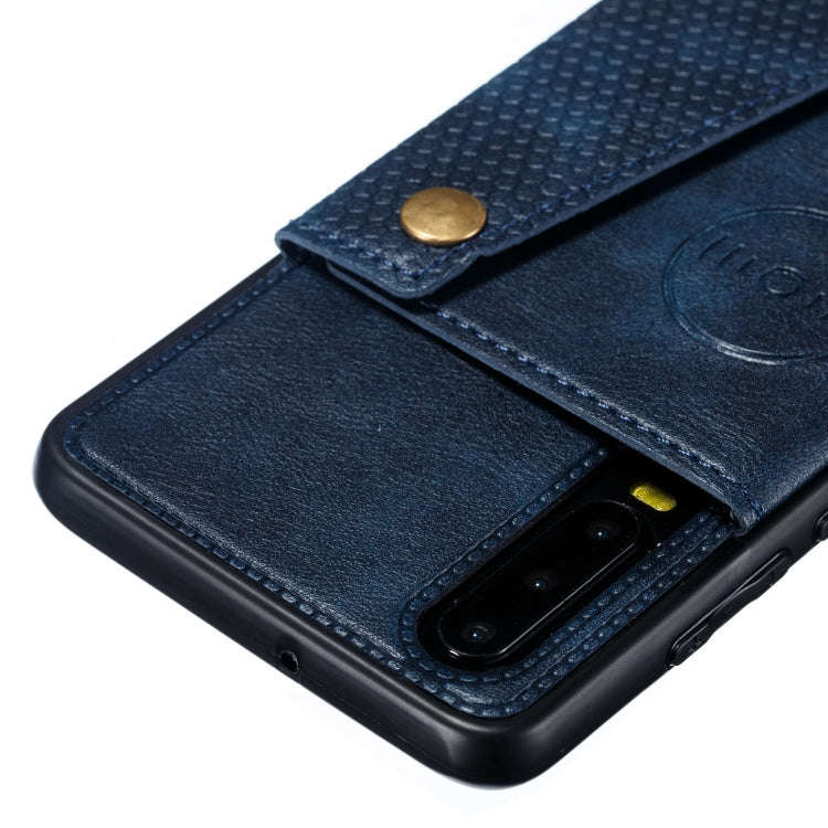 Leather Protective Case For Huawei P30(Blue)